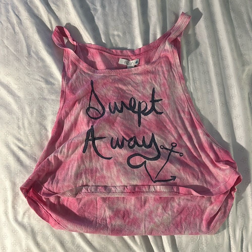 Pink delia’s crop top. Size: M